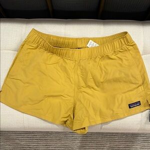 Patagonia Yellow “Barely Baggies” shorts 2 1/2 inch